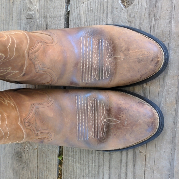 Ariat Women's Heritage Distressed Brown Western Boots Size 7B - Picture 11 of 16